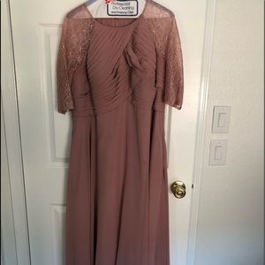 Azazie Mother of the Bride dress in Dusty Rose.